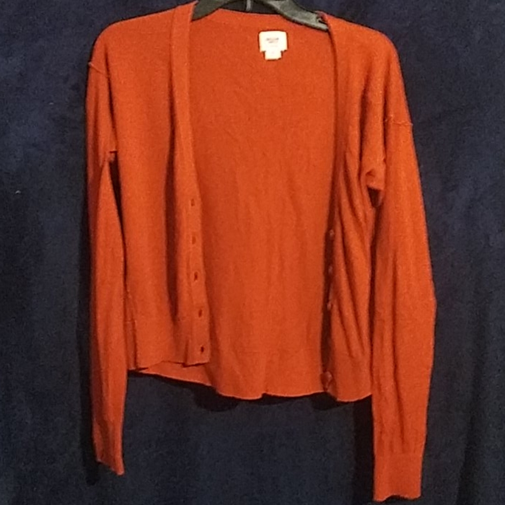 Mossimo orange long sleeve cardigan